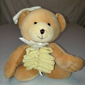 Carter's Plush Musical Crib Pull Toy Bear Accordion Style - Vintage - 8"